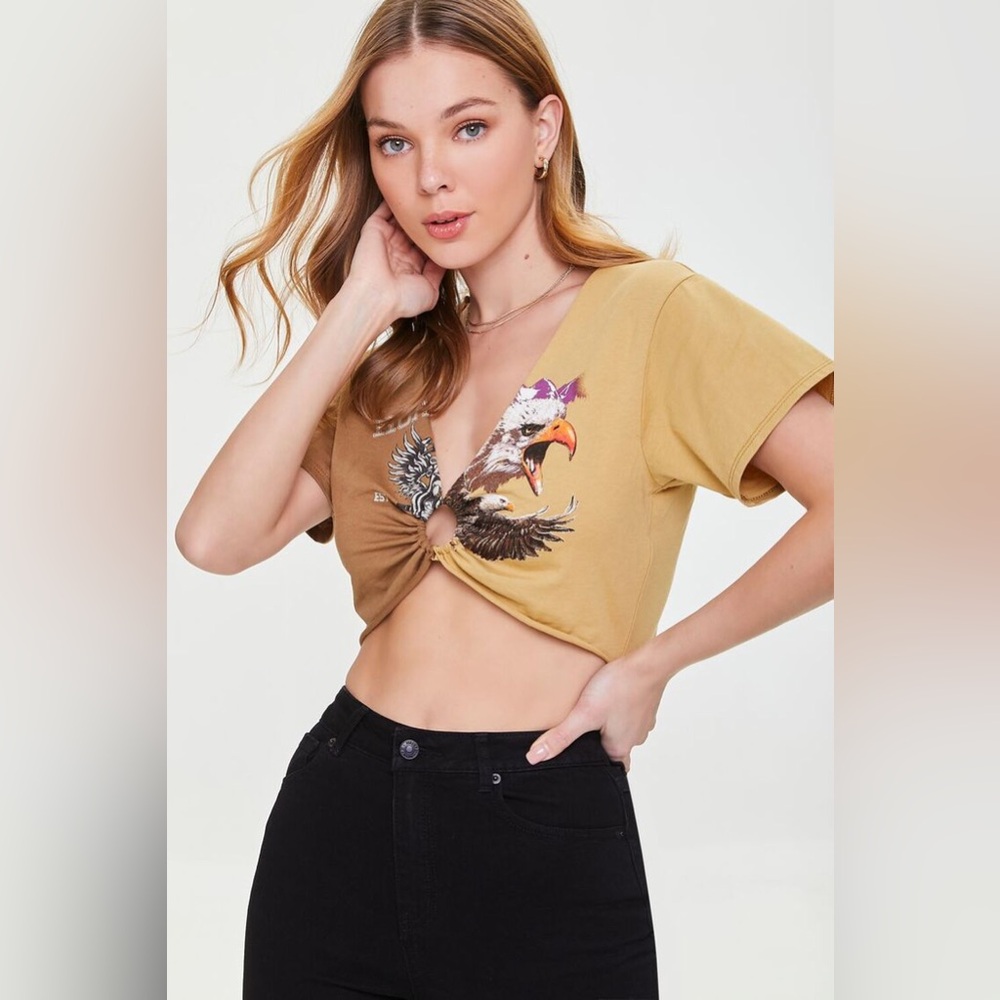 New! With Tags! Two Toned Eagle Logo Tee